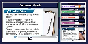Command Words Poster Pack for Exam Preparation