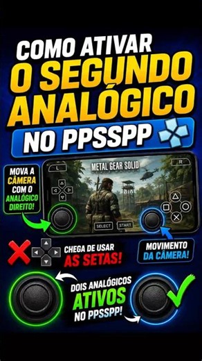 ATIVANDO O SEGUNDO ANALÓGICO NO PPSSPP | #ppsspp #psp #emulador #tutorial #shorts