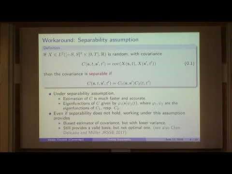 STS | Dr. Shahin Tavakoli | Tests for separability in nonparametric covariance operators of random