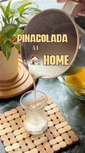 MAKE PINACOLADA AT HOME #summerrecipes #summerspecial #youtubeshorts #pinacolada #juice #easyrecipe