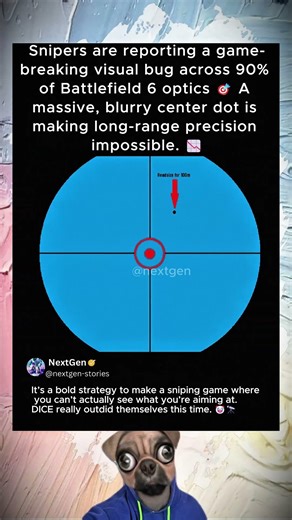 "The Blur Meta": BF6 Snipers Paralyzed by "Massive Center Dot" Visual Bug #battlefield6