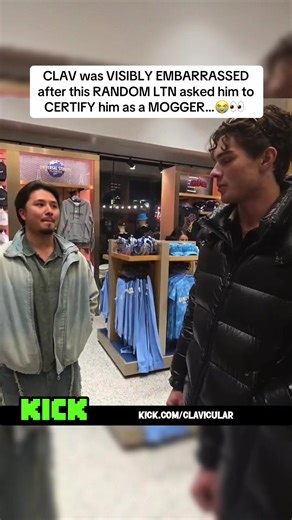CLAV was VISIBLY EMBARRASSED after this RANDOM LTN asked him to CERTIFY him as a MOGGER…😭👀 #clavicular