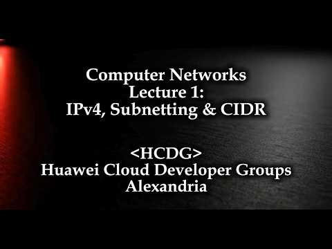 Computer Networks – Lecture 1: IPv4 Addressing, Subnetting & CIDR (Arabic)