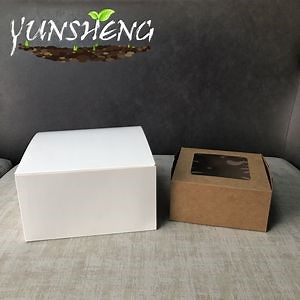 [Hot Item] Disposable White Cardboard Paper or Brown Kraft Paper Cupcake Boxes