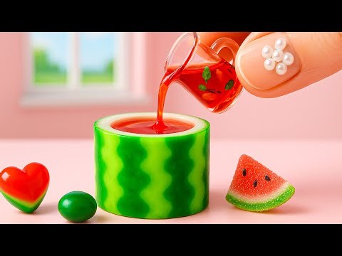 Satisfying Watermelon Cake Decorating 🌈 How To Make Coolest Miniature Watermelon Cake ✨ DIY Cakes