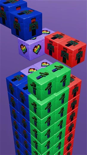 Minecraft Boxes Tower 2 #minecraft #3danimation