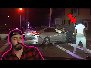 Random BYSTANDER nearly gets cop KILLED in insane gunfight