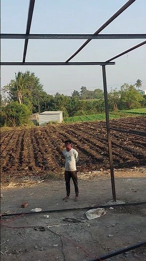 15×25 roof shed Structure low cost pipe shed structure idea