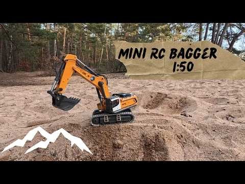 Mini RC Bagger 1:50 K970 von YI GONG - Großer Outdoor Test in der Sanddüne
