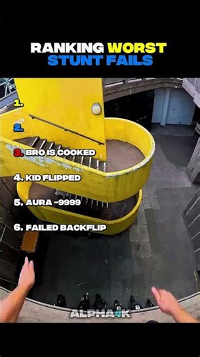 Ranking Worst Stunt Fails 😭 #funny
