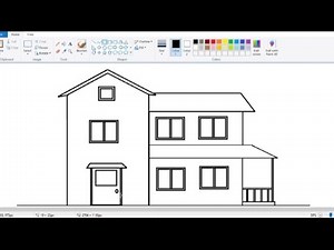 how to draw a beautiful bungalow | easy modern house drawing | small beautiful house drawing.