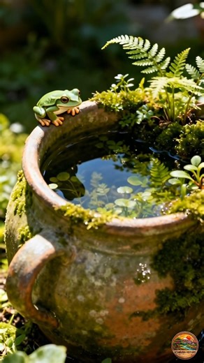 Relaxing Tiny Forest: Beautiful Moss Terrarium with Mini Waterfall