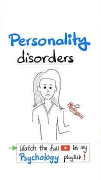 Personality Disorders - Cluster A, Cluster B, Cluster C - DSM 5 (DSM V)...#medical #medschool #psych