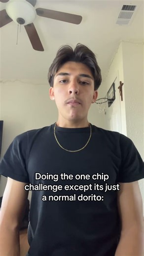 Doing the one chip challenge except its just a normal dorito