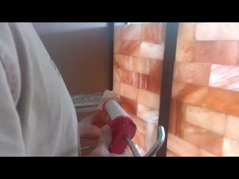 Himalayan Pink Salt Wall Preparation with Blocks and Bricks for Perfect Massage - Pink Salt Wall