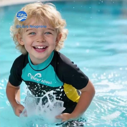 Custom Kids Wetsuit in Action Pool Beach & Surf Test OEM Libra Neoprene