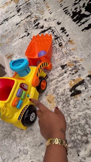 VTech Pop-a-Balls Push and Pop Bulldozer, Yellow