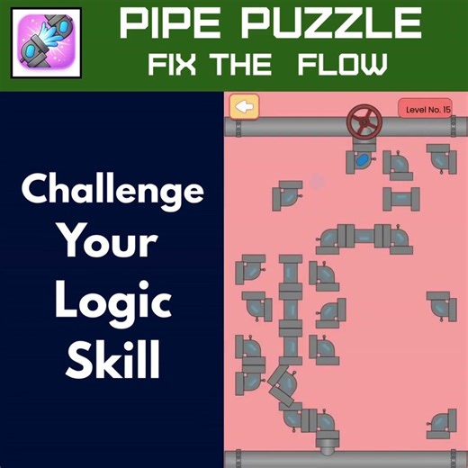 Pipe Puzzles – Fix The Flow | Water Pipe Brain Puzzle Game #braingame #gaming#puzzlechallenge#Shorts