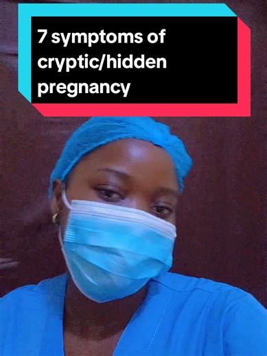 7 Symptoms of Cryptic (Hidden) Pregnancy 👇 • Missed periods or very light spotting that may be mistaken for a period • Nausea or morning sickness that comes and goes • Breast tenderness, swelling, or changes in nipple appearance • Fatigue and unusual tiredness • Abdominal bloating or slight weight gain without a noticeable baby bump • Feeling fetal movements but mistaking them for gas or digestive issues • Frequent urination and increased sensitivity to smells ⚠️ A cryptic pregnancy can still b