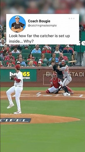 Smart Catcher Sets Up For Strike 3 Swinging #baseball #softball #catchers #catchingmadesimple