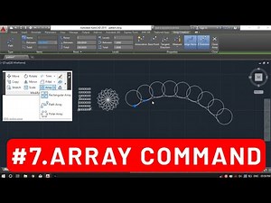 #7) How To Make Rectangular Array, Polar Array, Path Array in AutoCAD