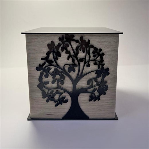 Urn "deco" - Hand Modeled, Handmade Elegance (wood Fiber and Plexiglass) - Etsy