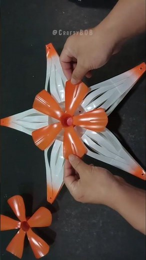 STAR 🌟 LANTERN from Plastic Bottle | waste material craft ideas #shorts