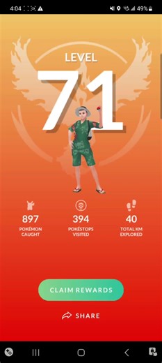 I hit level 71 in Pokémon go! late upload! #Pokémongo
