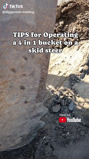 TIPS for operating a 4 in 1 bucket on a skid steer ‼️Checkout our New YouTube video 🔗 in our profile www.diggermantraining.com.au Got a question? training@diggerman.net.au Ph: 07 5351 1811 #skidsteer #machineoperator #civilconstruction #sunshinecoast #sunshinecoasttrades #constructionskillsqueensland