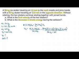 Physics Problem Solver Walk-through p=mv Collisions - Solving Elastic / Inelastic Problems 10