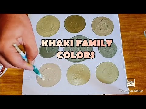 HOW TO MAKE KHAKI COLOR | WHAT COLOR MIXING TO MAKE KHAKI | HOW TO MIX KHAKI PAINT COLOR 2 | KHAKI