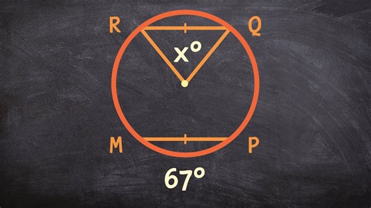 Given two congruent arcs, determine the value of your central angle