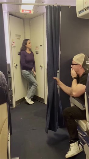 Sneaky stewardess! 🎬 This video was produced by Network Media and Jon W | Las Vegas Actor Showcase