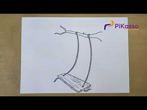 How to Draw a Porch Swing Easy step by step