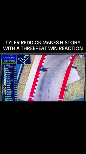 Tyler Reddick's Historic Threepeat Win Reaction