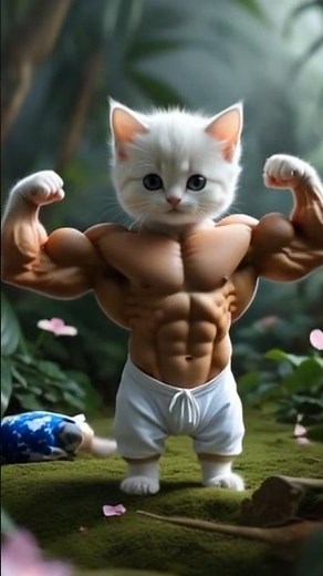 Cute Cat Turns into a Muscle Beast in Seconds!