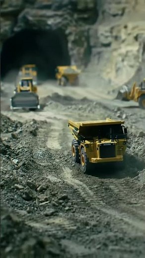 Miniature Mining Marvels: Dump Trucks in Action! 🚧