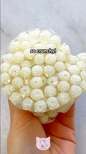 Korean Slime ASMR 🤍 crunchy pearl bomb ~