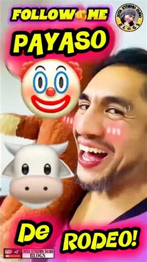 🤡PAYASO DE RODEO #payaso #comedia #risas 😂 #jotaxtremoduro #blogshort 🐮