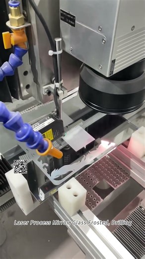 New Design Led Frosted Mirror Fast Laser Processing #frostedmirror #laserglassprocessing #ledmirror