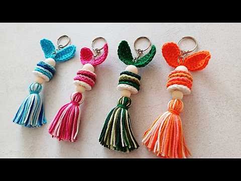 DIY Scrap Yarn Bunny Keychains 🐰 | Easy & Cute Crochet Idea for Leftover Yarn