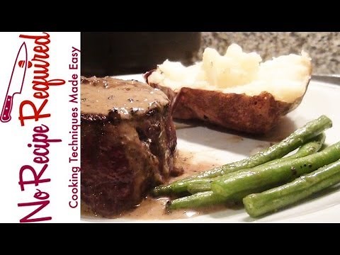 Filet Mignon With Peppercorn Sauce - NoRecipeRequired.com