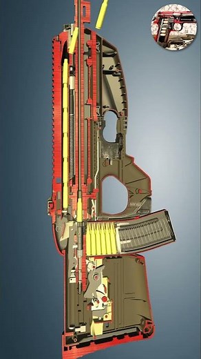 How FN F2000 Works (Slow Motion Cutaway Animation)