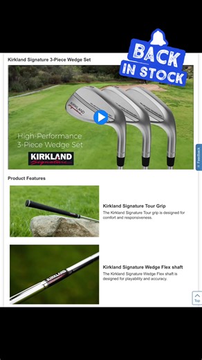Costco Kirkland Golf Wedges back in stock for a limited time #costco #costcogolf #golfwedges #CostcoDeals #kirklandsignature