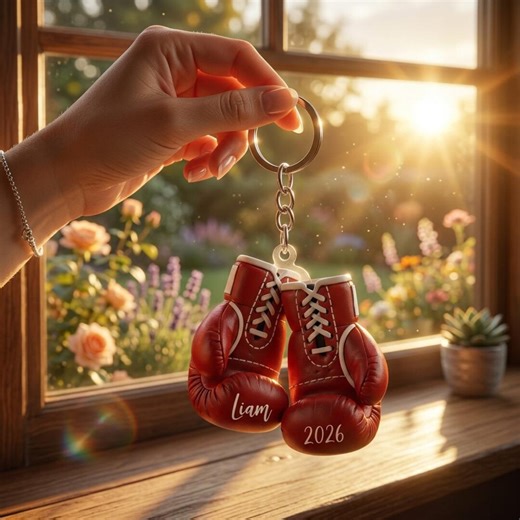 Custom Red Boxing Glove Keyring, Personalized Fighter Charm, Boxing Coach Appreciation Gift, Senior Night Sports Gift - Etsy