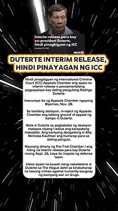 DUTERTE INTERIM RELEASE, HINDI PINAYAGAN NG ICC #nebnarbilos Source 👉 CTTO:News5 | Neb Narbilos