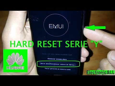 como hacer Hard Reset Huawei serie "Y" EMUI recovery, elimina patrón, pin, virus etc...