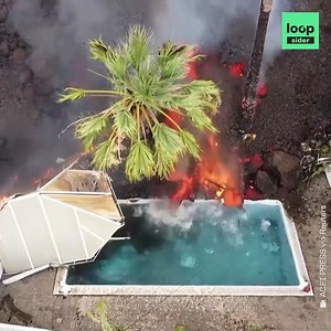 5.7K views · 70 reactions | Lava taking over an entire pool in El Paso, a breathtaking scene showing the intensity of the volcano eruption happening in the Canary Islands. | Loopsider English | Facebook