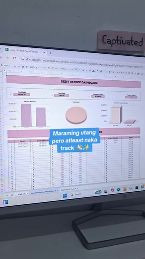 Ready to knock out your debt? Start with this simple tool. 💸✨️ You can avail it at our shop. #debt #debtracker #debtfree #googlesheets #templates #spreadsheets