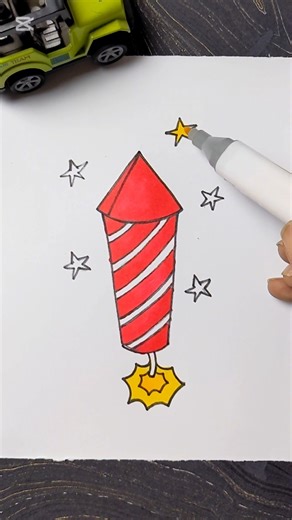 6.1K views | How to Draw Firecracker Easy Step by Step Drawing Tutorial #easydraw #firecrackerart #howtodraw | Kids Drawing Ideas | Facebook